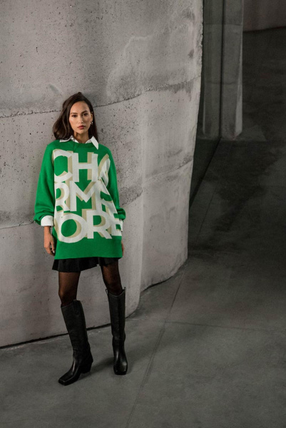 Джемпер оверсайз Logomania (травяной)